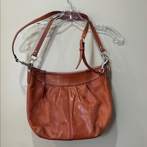 Coach Leather Shoulder Bag in Rust